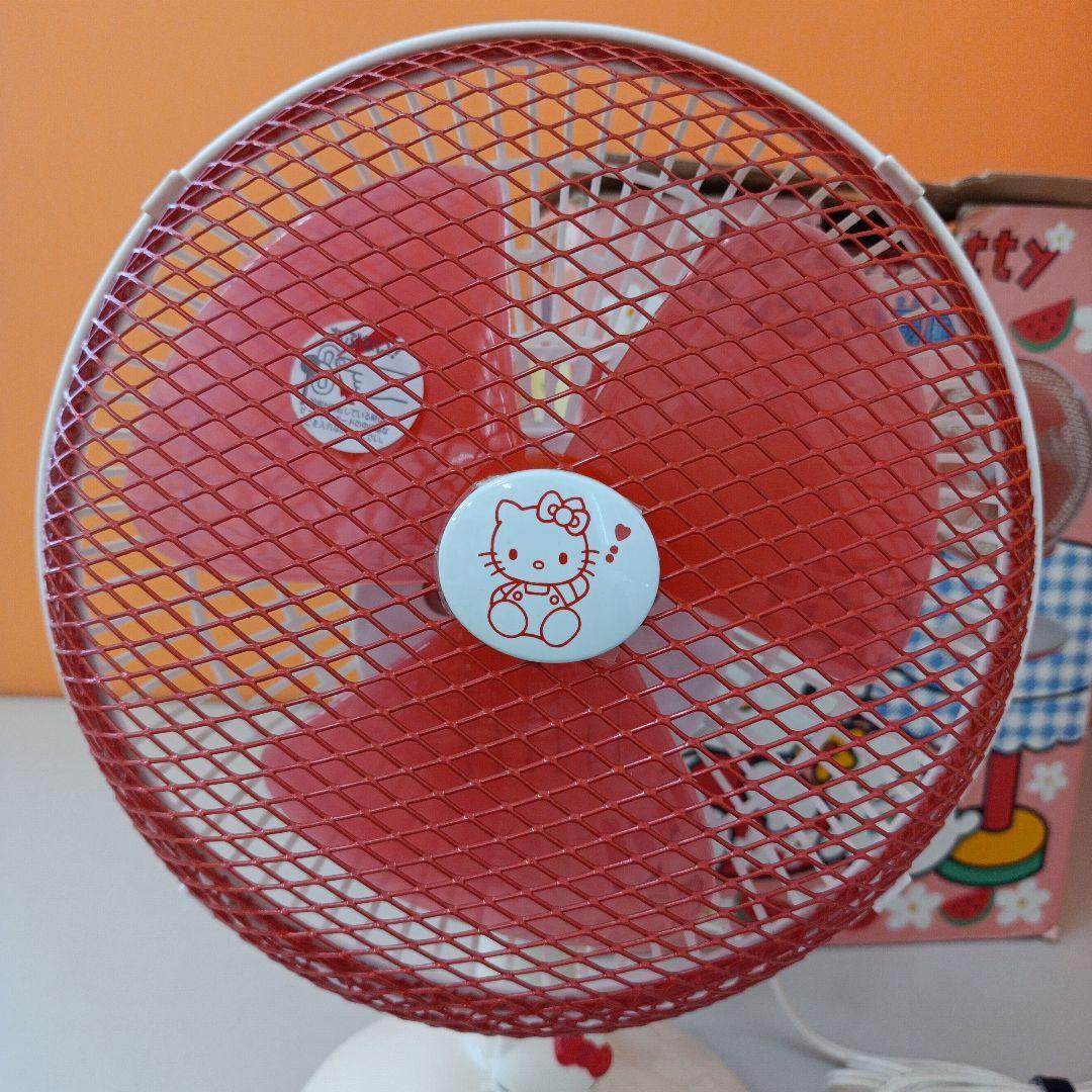 1996年当時品/レア ハローキティ ミニ卓上扇風機 FMD-251 動作確認済