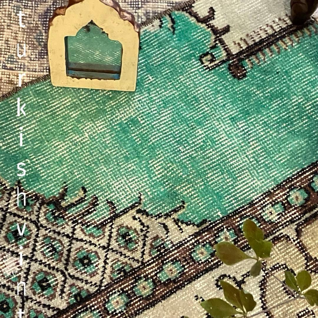 クラシカル柄47×90グリーンアップル チョコ フラワー トルコ