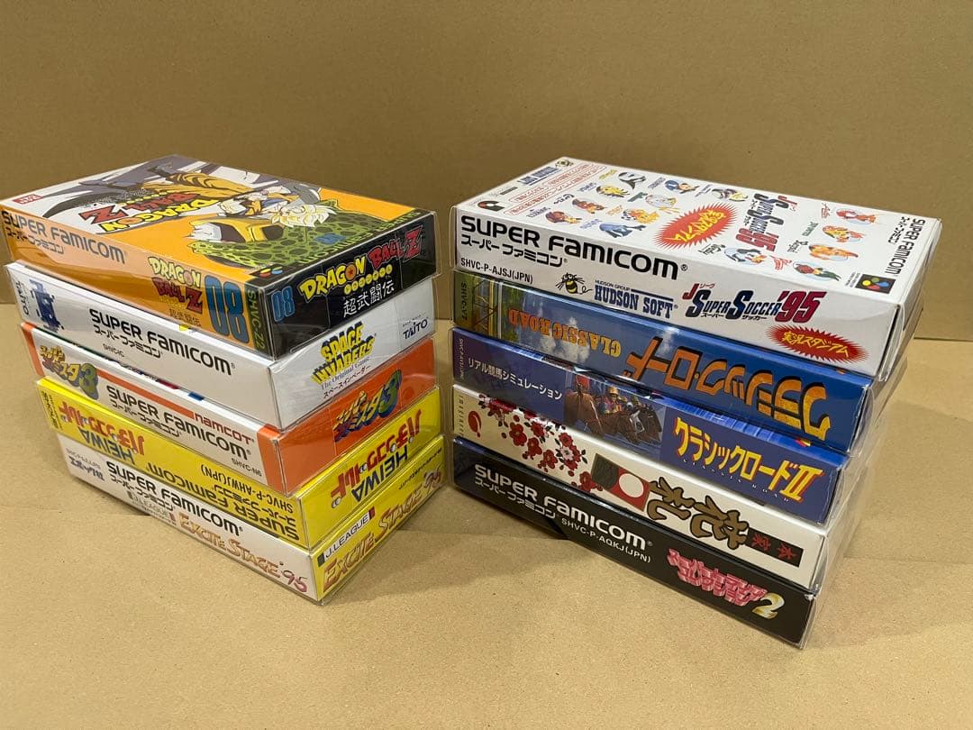 スーパーファミコンソフト箱付き10本セット 保護クリアケース付 良品