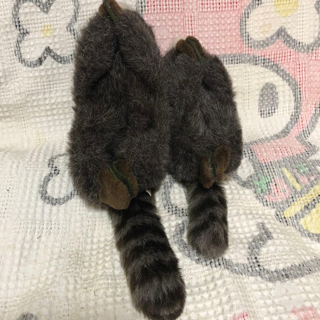 昭和レトロ ヴィンテージ ファースト社 アライグマ ぬいぐるみ 2こ