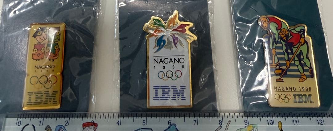 匿名配送料込☆未開封! 1998年冬季長野オリンピック IBM ピンバッジ