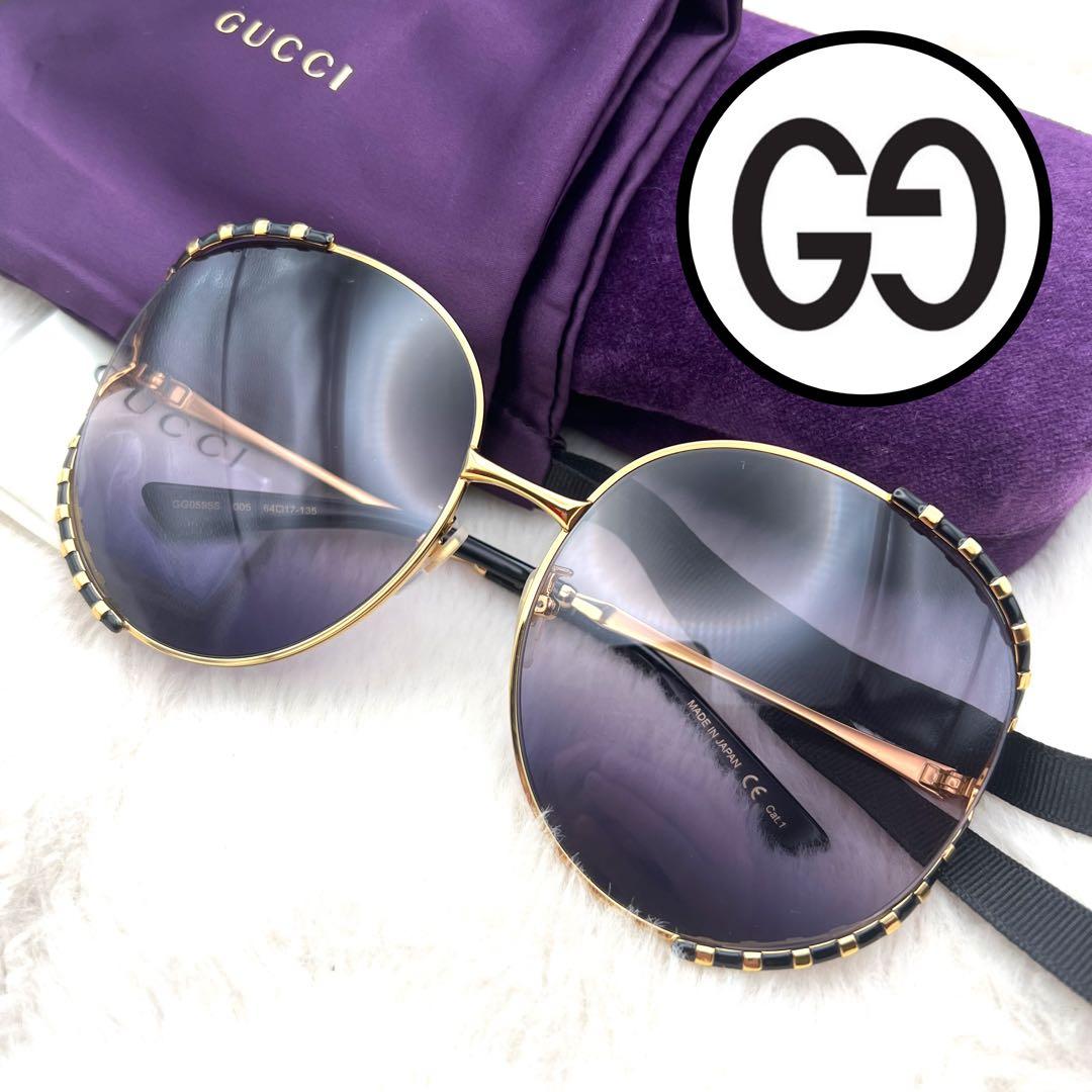 極美品✨GUCCI サングラス GG0595S ゴールド ブラック系 GUCCI（グッチ） サングラス NewModel GUCCI GG1954SA 001 53 アジアン