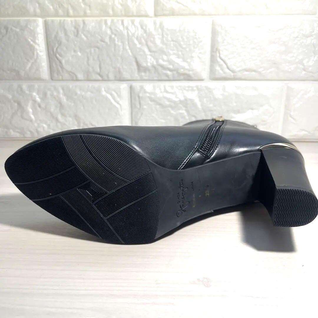 【未使用級✨】銀座かねまつ アクアベル 防水ショートブーツ 23.5cm