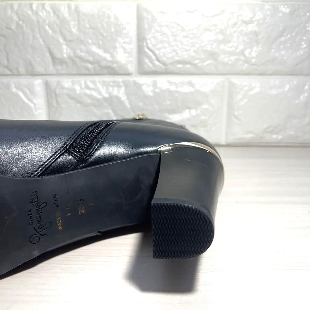 【未使用級✨】銀座かねまつ アクアベル 防水ショートブーツ 23.5cm