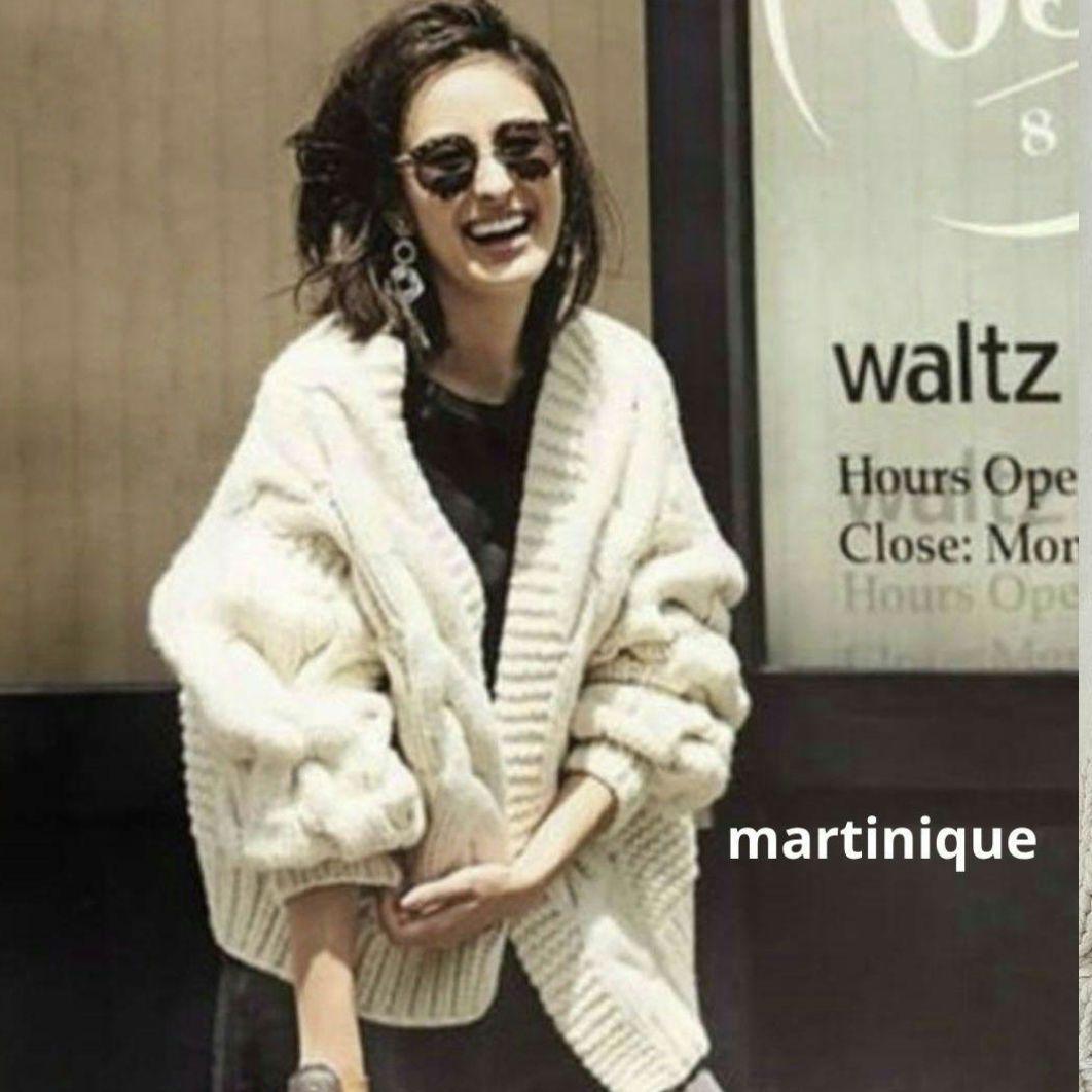 martinique マルティニーク ニット ケーブルカーディガン ホワイト ツィーディーニットカーディガン｜martinique（マルティニーク）｜商品