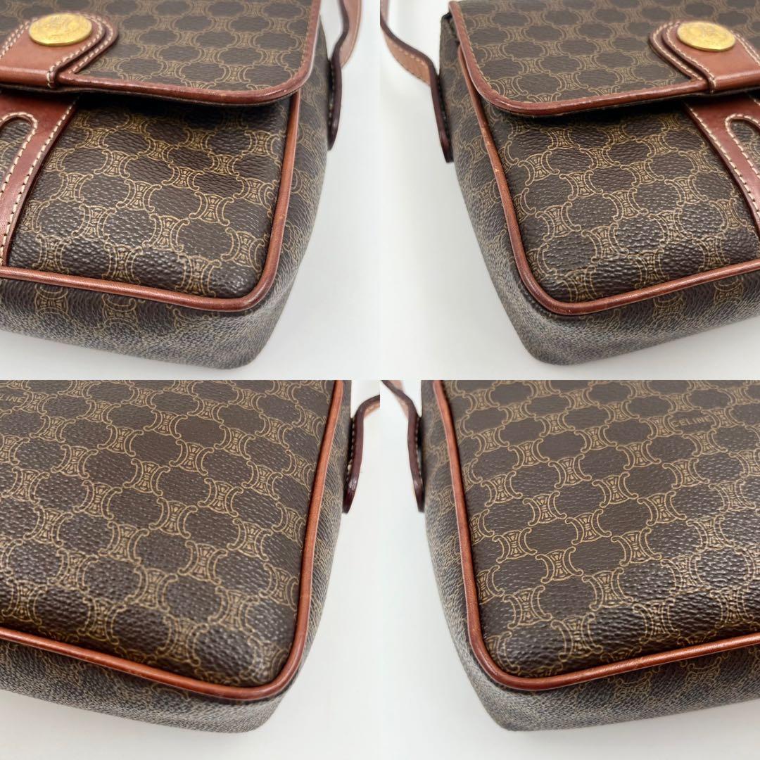 CELINE オールドセリーヌ ショルダーバッグ 金ロゴ マカダム