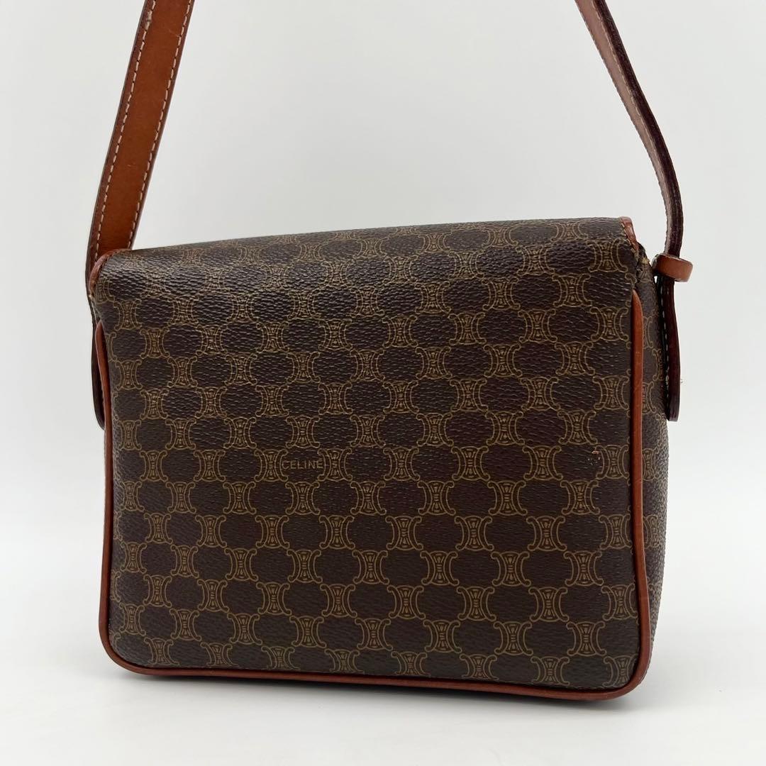 CELINE オールドセリーヌ ショルダーバッグ 金ロゴ マカダム