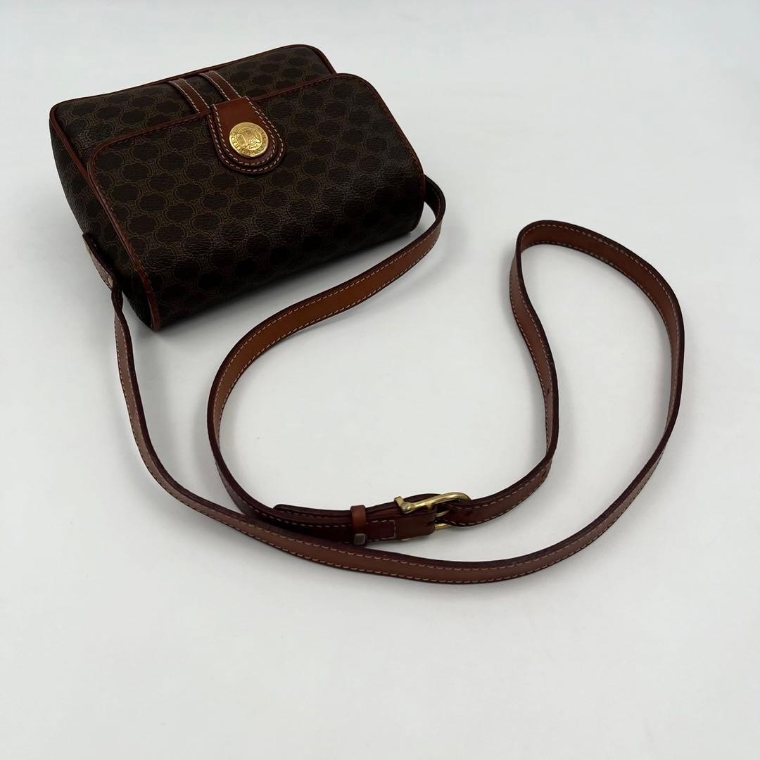 CELINE オールドセリーヌ ショルダーバッグ 金ロゴ マカダム