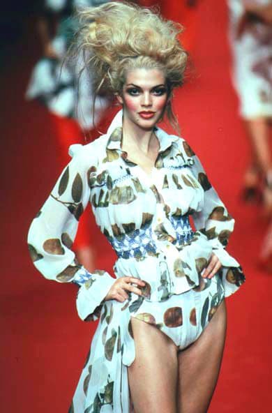 ヴィヴィアンウエストウッド 1997コレクション ピーチ柄シャーリング