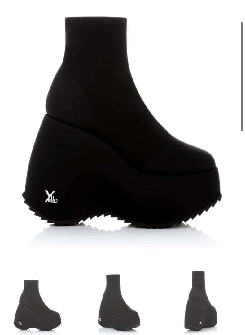 yello ショートブーツ/Lsize YELLO / TOKYO BLACK MID SNEAKER LONG BOOTS 2024