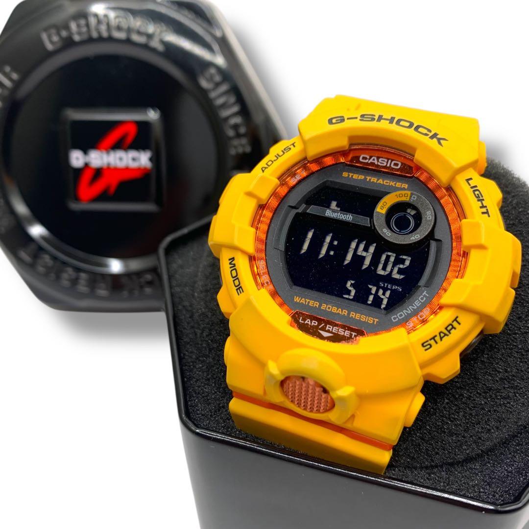希少　G-SHOCK GBD-800 腕時計　オレンジ　黄色Bluetooth G-SHOCK Gショック スマホ アプリ連動 電波時計のように時刻を自動修正