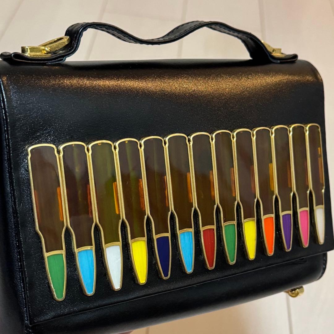 hazama ハザマ 2021PC 弾願奏填のレザーショルダーバッグ 黒 - メルカリ