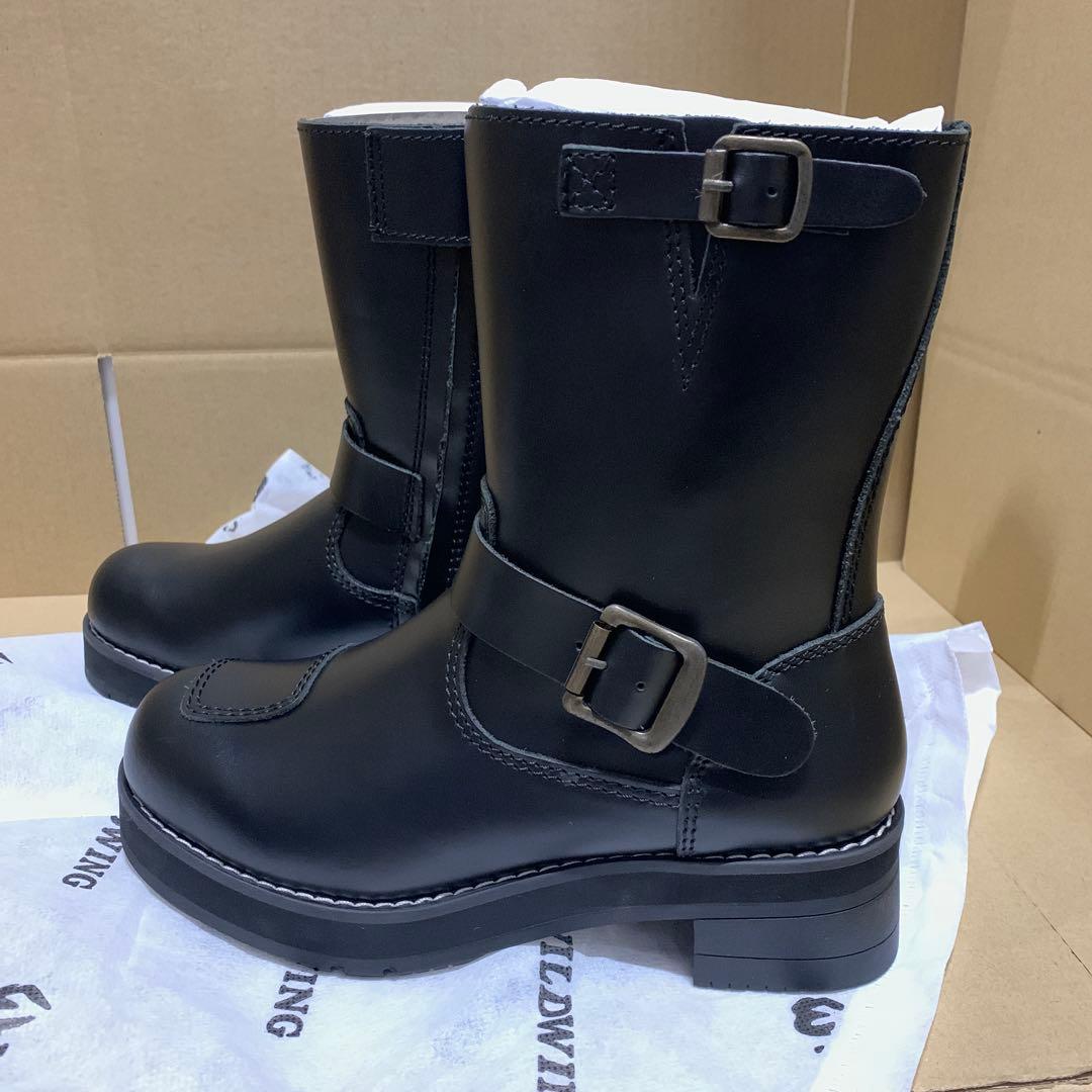 新品　ワイルドウィング イーグル 厚底 本革バイクブーツ 23.5cm