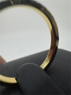 《日本製18金》K18ゴールド ブラック 花模様 リング1.08g 9号即日発送