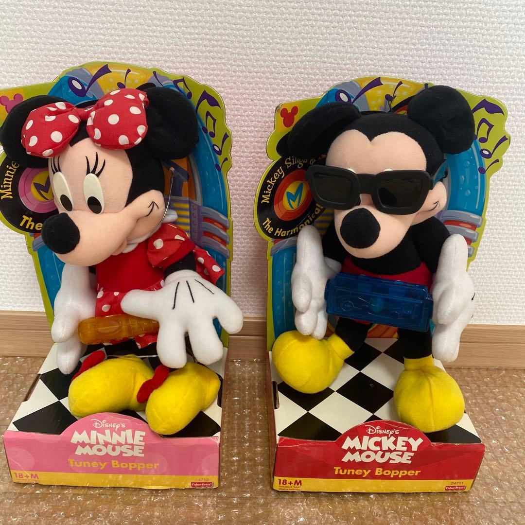 1999年　ミッキー ミニー　ぬいぐるみ　Tuney Bopper 1999 Mickey Mouse Tuney Bopper Doll - Etsy