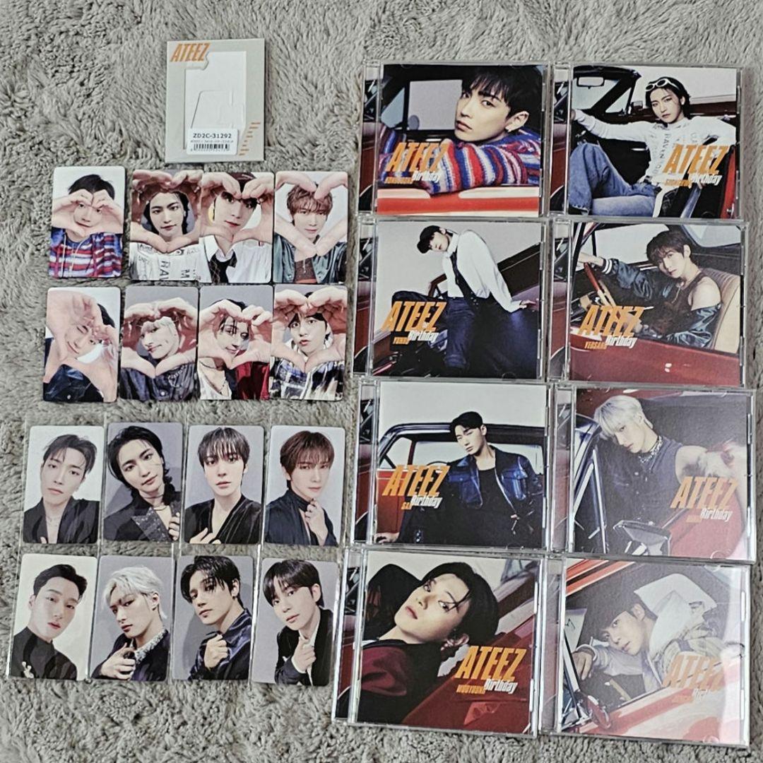 FC限定 ATEEZ Birthday 8形態 特典トレカ 16枚 CD 8枚 ATEEZ JAPAN 3RD SINGLE「NOT OKAY」店舗別特典絵柄決定！ | ATEEZ