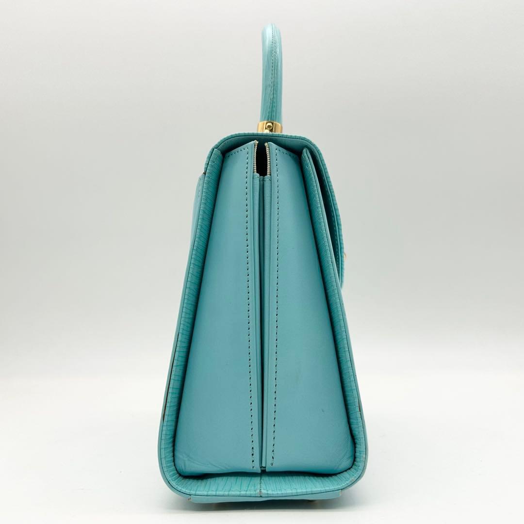 美品&入手困難 ハナエモリ ショルダーバッグ 2way レザー ブルー