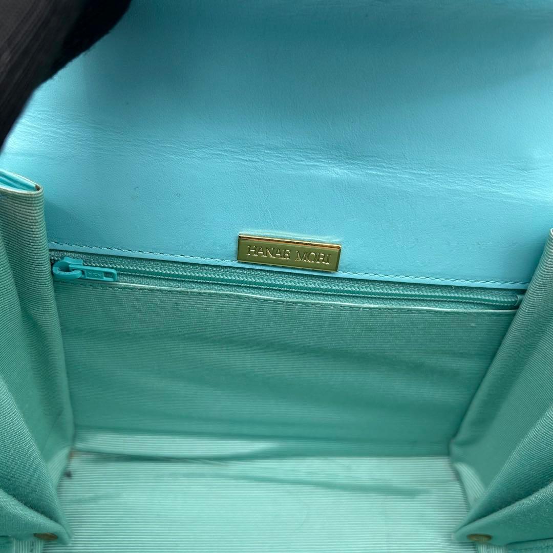 美品&入手困難 ハナエモリ ショルダーバッグ 2way レザー ブルー