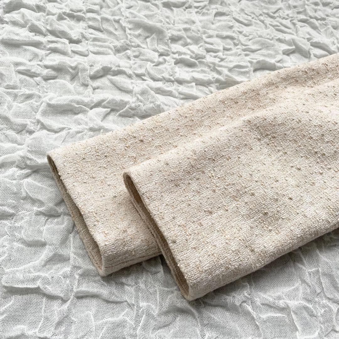 美品】デミルクスビームス バックフレアツイードプルオーバー ペプラム