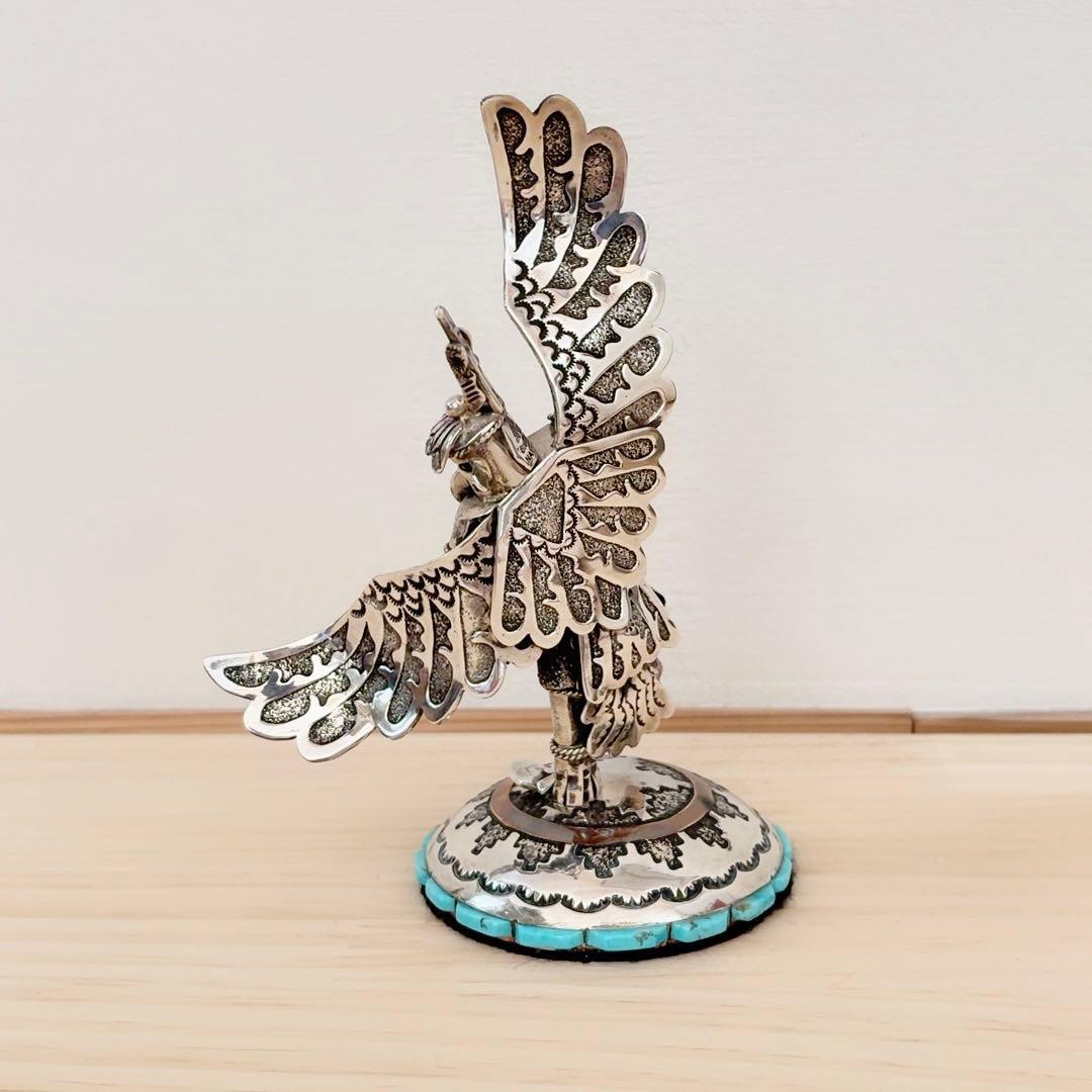 ナバホ族 スターリングシルバー カチナ イーグルダンサー シルバー