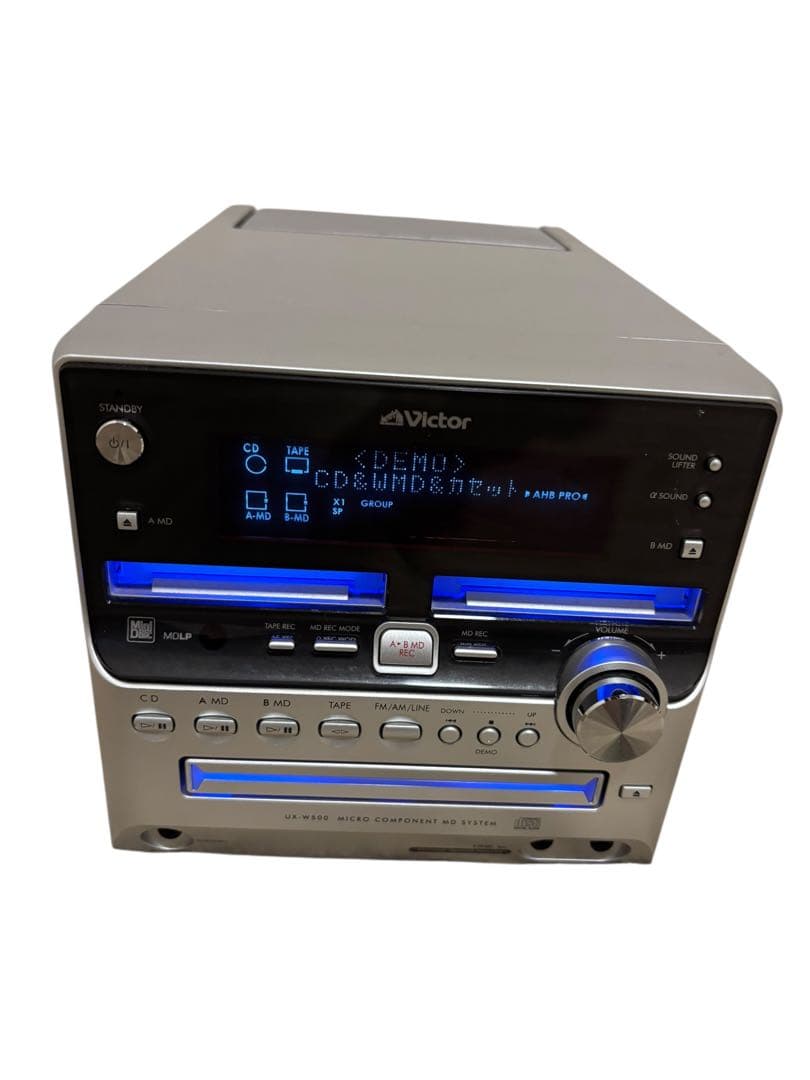 Victor CD ダブルMDコンポ UX-W500-S - メルカリ