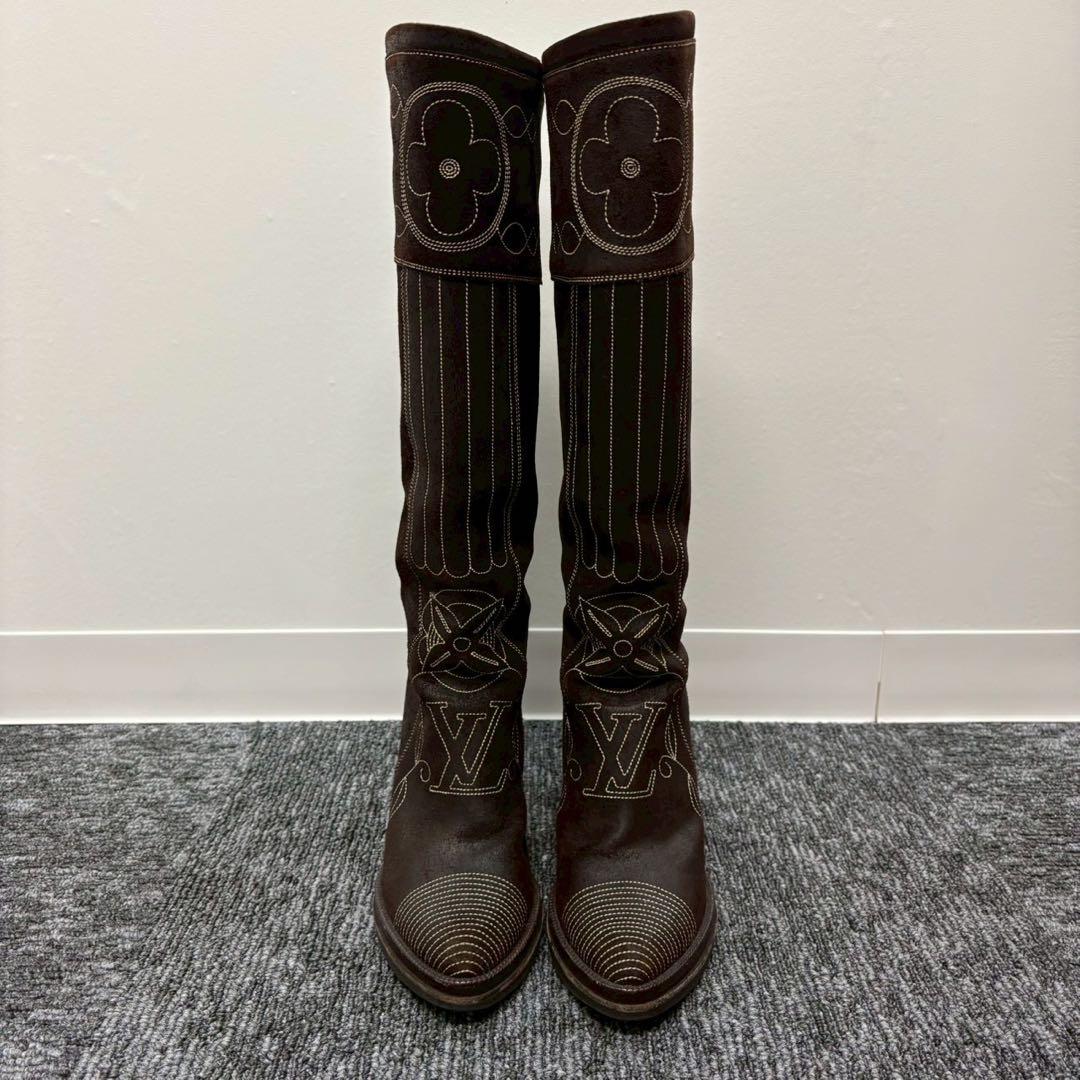 《超レア!値下げ可能》 LOUIS VUITTON ブラウン ロングブーツ 37