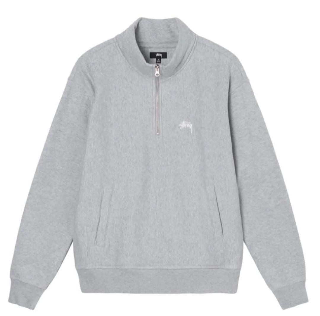 Stussyハーフジップトレーナー M グレー