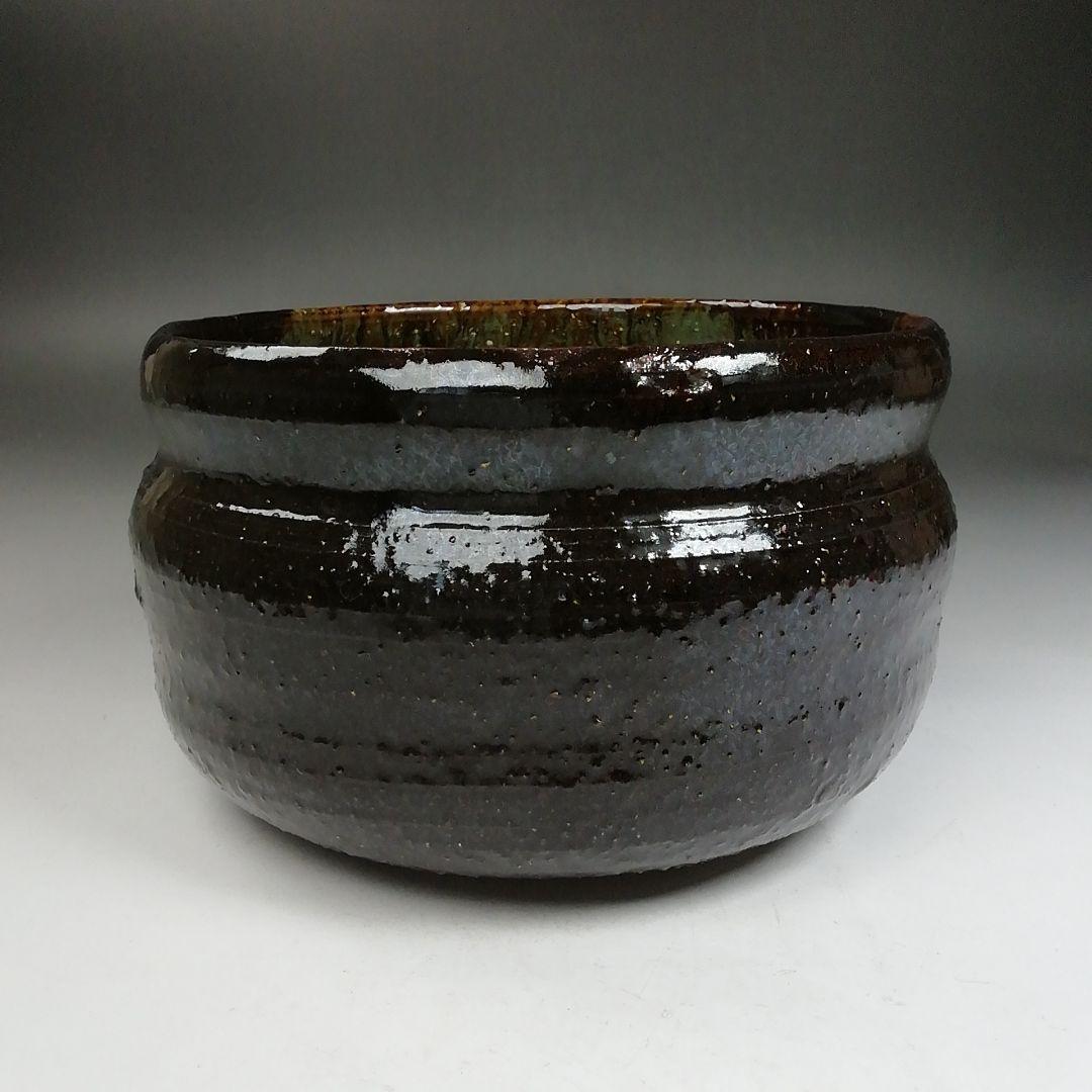 W159 建水 『上野焼』『第十五代 熊谷紅陽 作』 共箱 茶道具