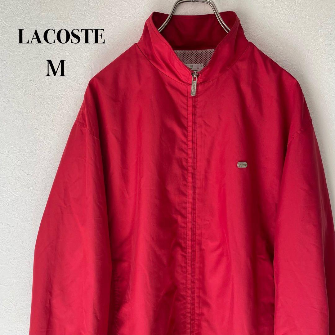 p*1様 LACOSTE ラコステ ナイロンジャケット 赤 ワンポイントロゴ メ