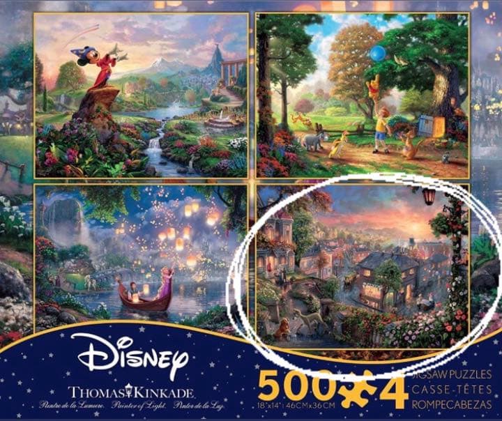 新品☆ディズニー わんわん物語 トーマスキンケード ジグソーパズル