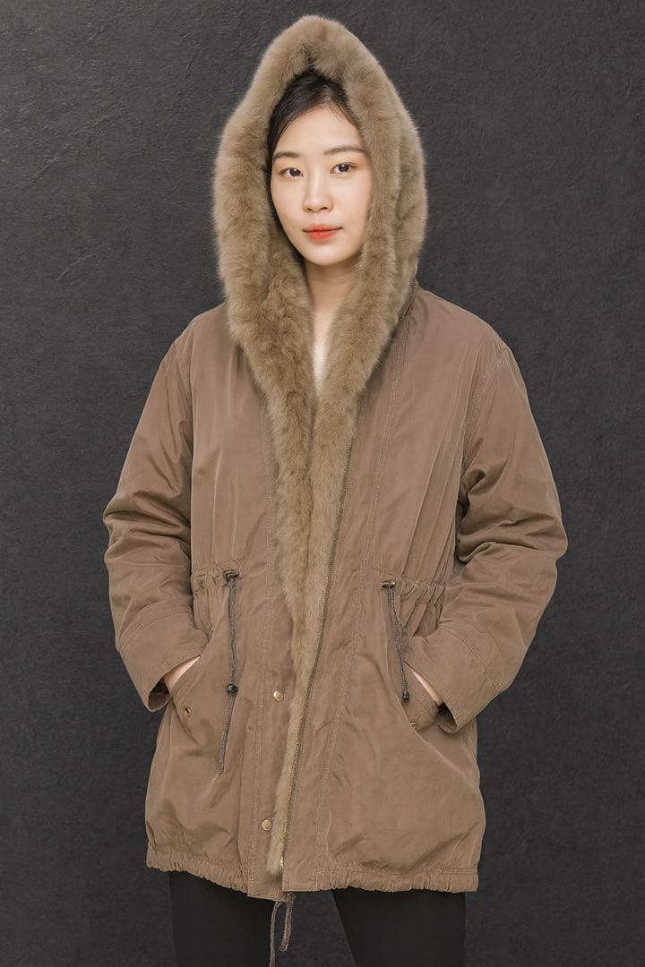 00's 森ガール フェアリーグランジ ラビットファーモッズコート 平成