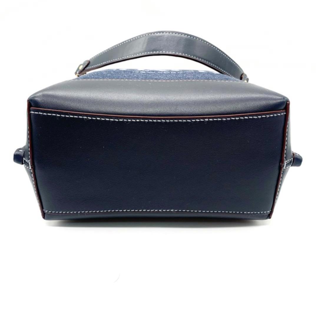 未使用✨COACH ショルダーバッグ バケット デニム マルチ レザー ブルー