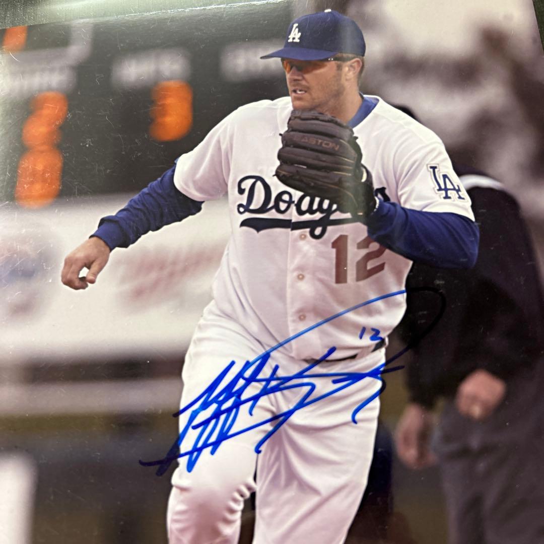 MLB ジェフ ケント 直筆サイン入りフォト ロスアンゼルスドジャース