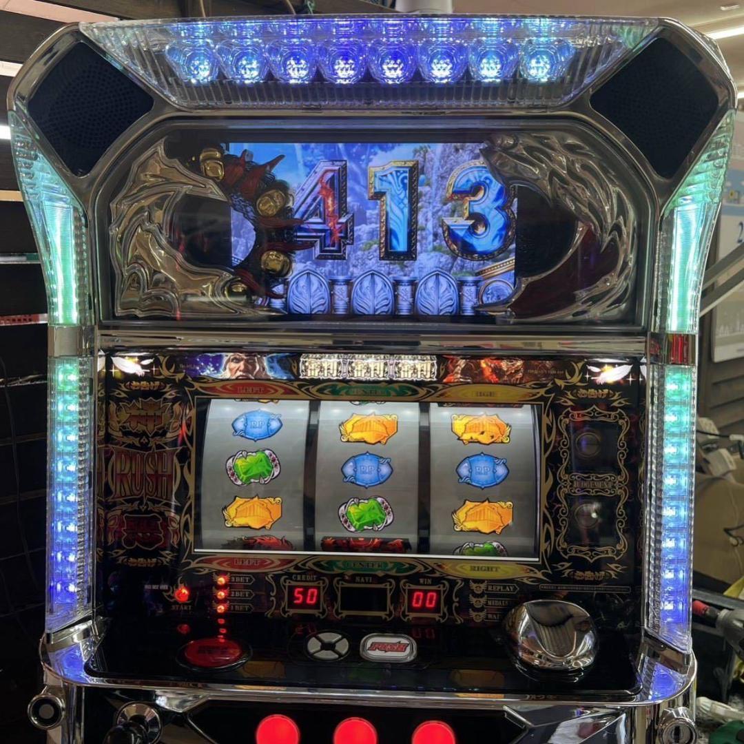 パチスロ実機★ハイライツ・エンタテインメント★神の左手悪魔の右目★不要機付