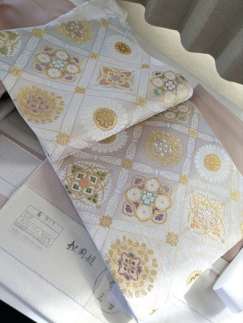 正絹西陣織名門丸勇謹製豪華袋帯七宝金糸高島礼子雑誌着用 - メルカリ