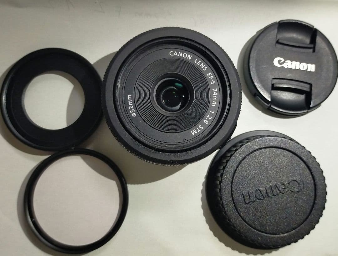 【エギル】Canon EFS 24mm レンズ 52mmフィルター径 カメラレンズ EF-S24mm F2.8 STM APS-C用 ブラック [キヤノンEF /単