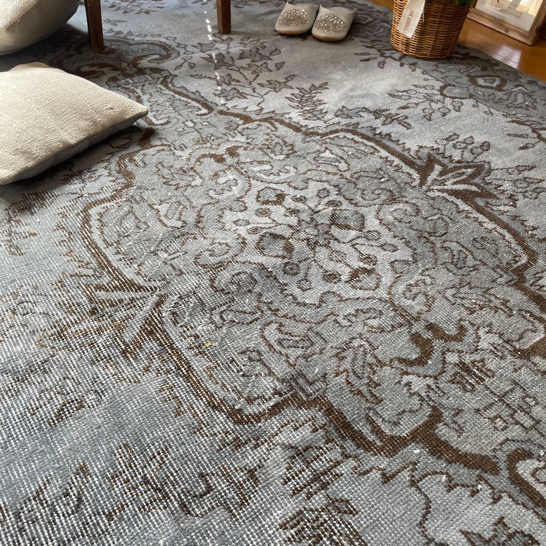 最高 の家具・インテリア - 超大判 178×288ブルーグレー オーバーダイ