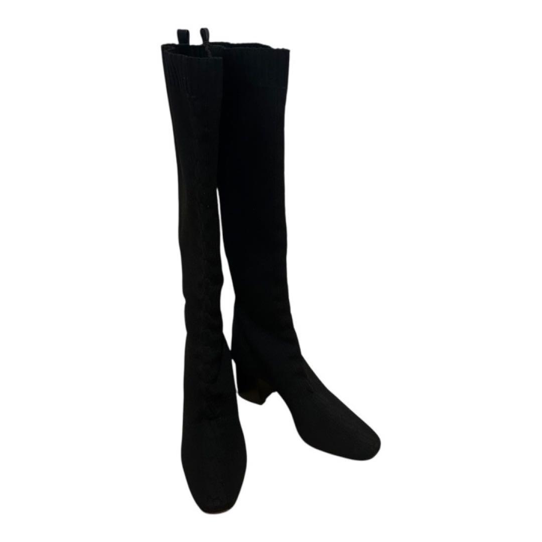 【美品】【限定価格】エルメスHERMESフォンテーヌロングブーツニットブーツ コーデのポイントに♪】HERMES フォンテーヌ 60 ブーツ (HERMES/ロング