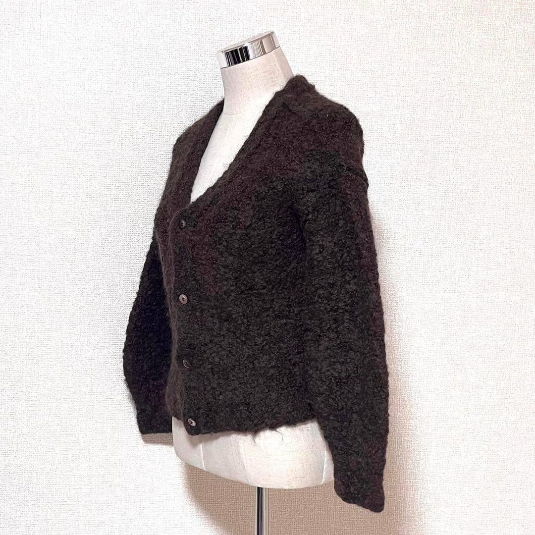 美品】ドゥロワー ブークレ カーディガン ウール&アルパカ もこもこ