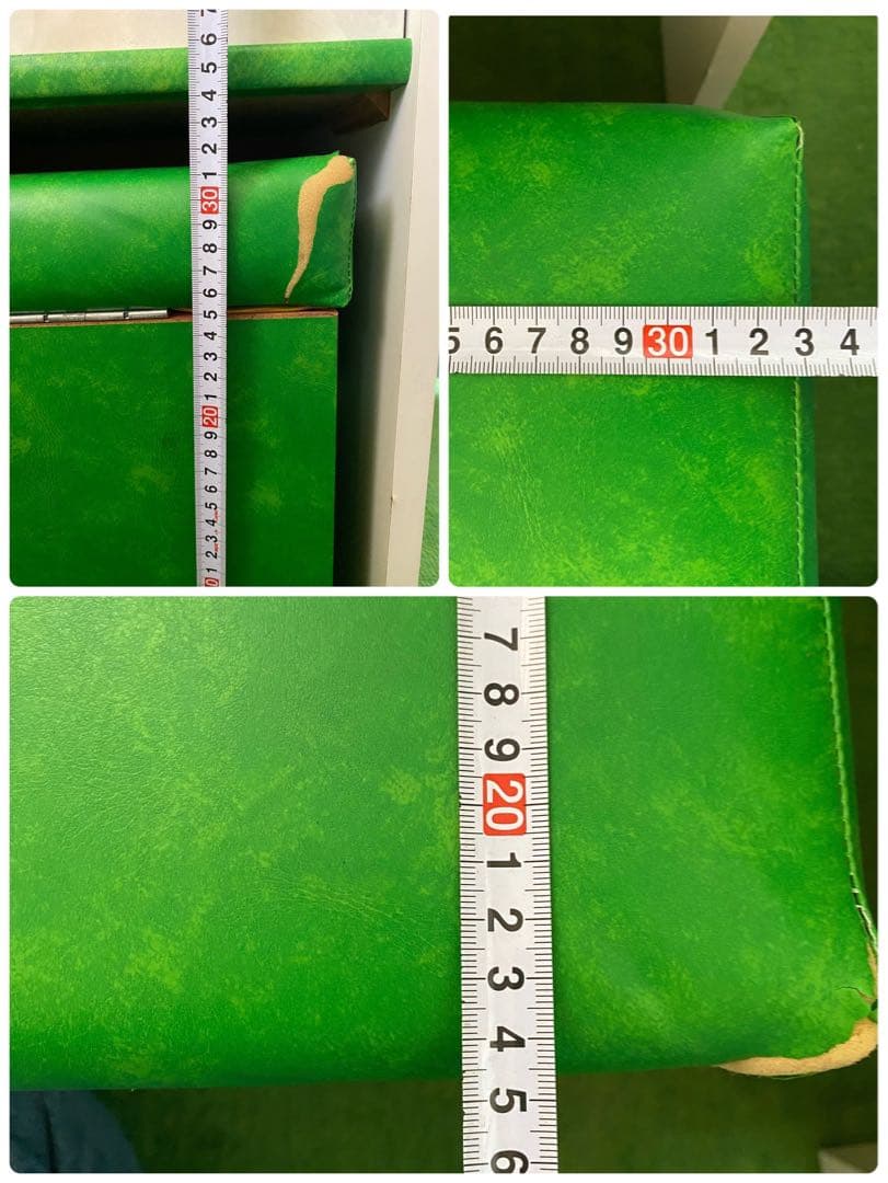 ドレッサー 鏡台 昭和レトロ 当時物 レトロポップ インテリア 緑