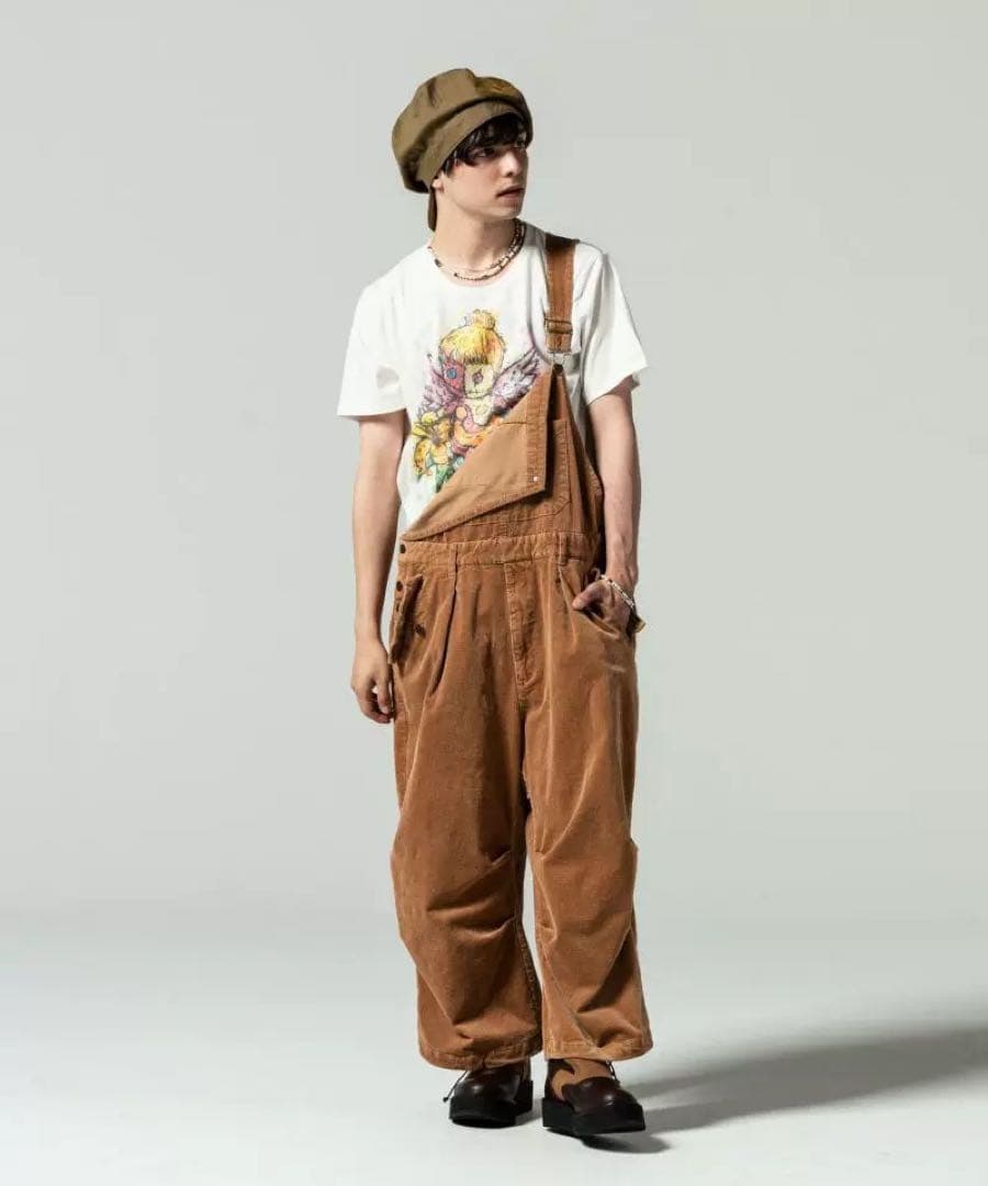 glamb】コーデュロイビッグオーバーオール - メルカリ