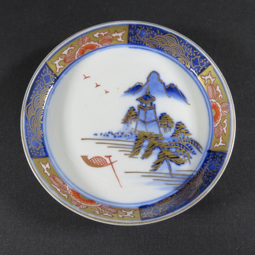 小皿 金彩 色絵 5枚 古伊万里 山水 取り皿 山 舟 - メルカリ