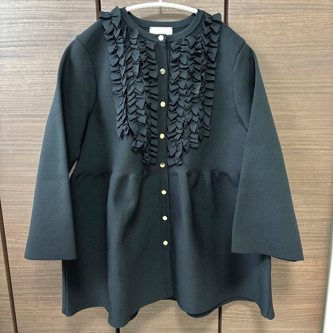 ユナイテッドアローズ ミニフリル ニットカーディガン カーディガン