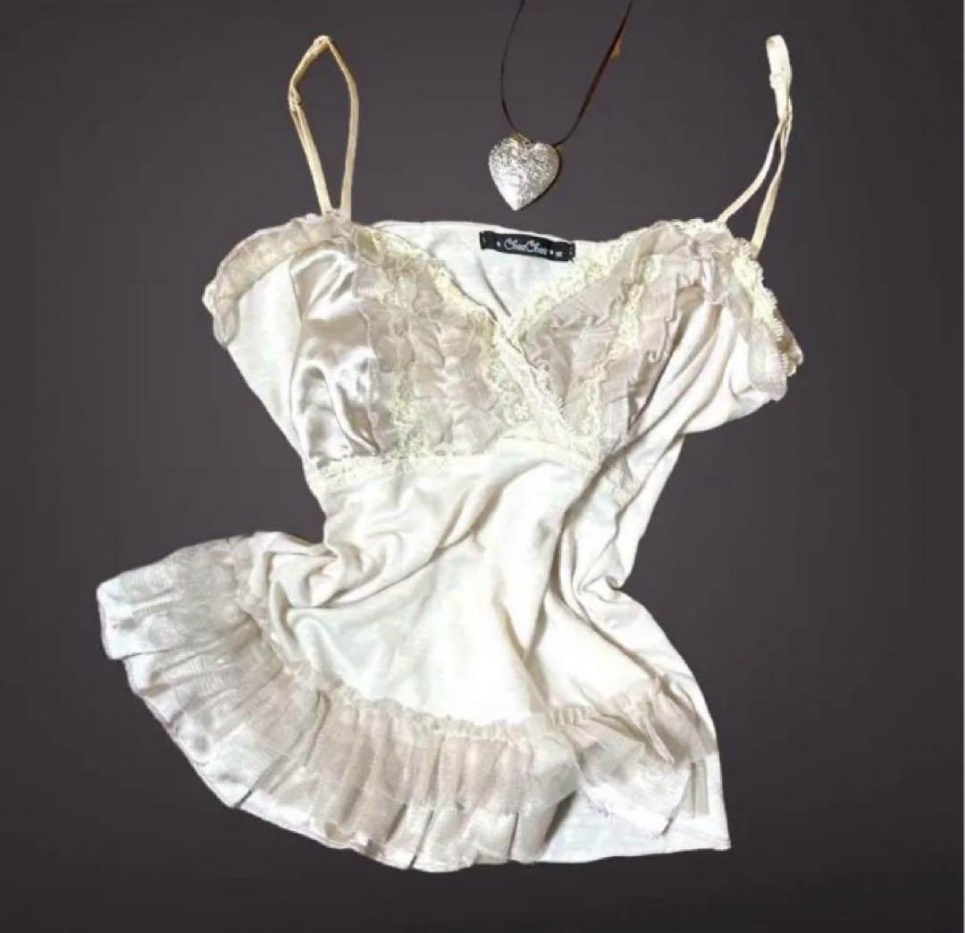 レア白ふりふり姫ギャルy2kフェアリーグランジロック古着屋ゴシック