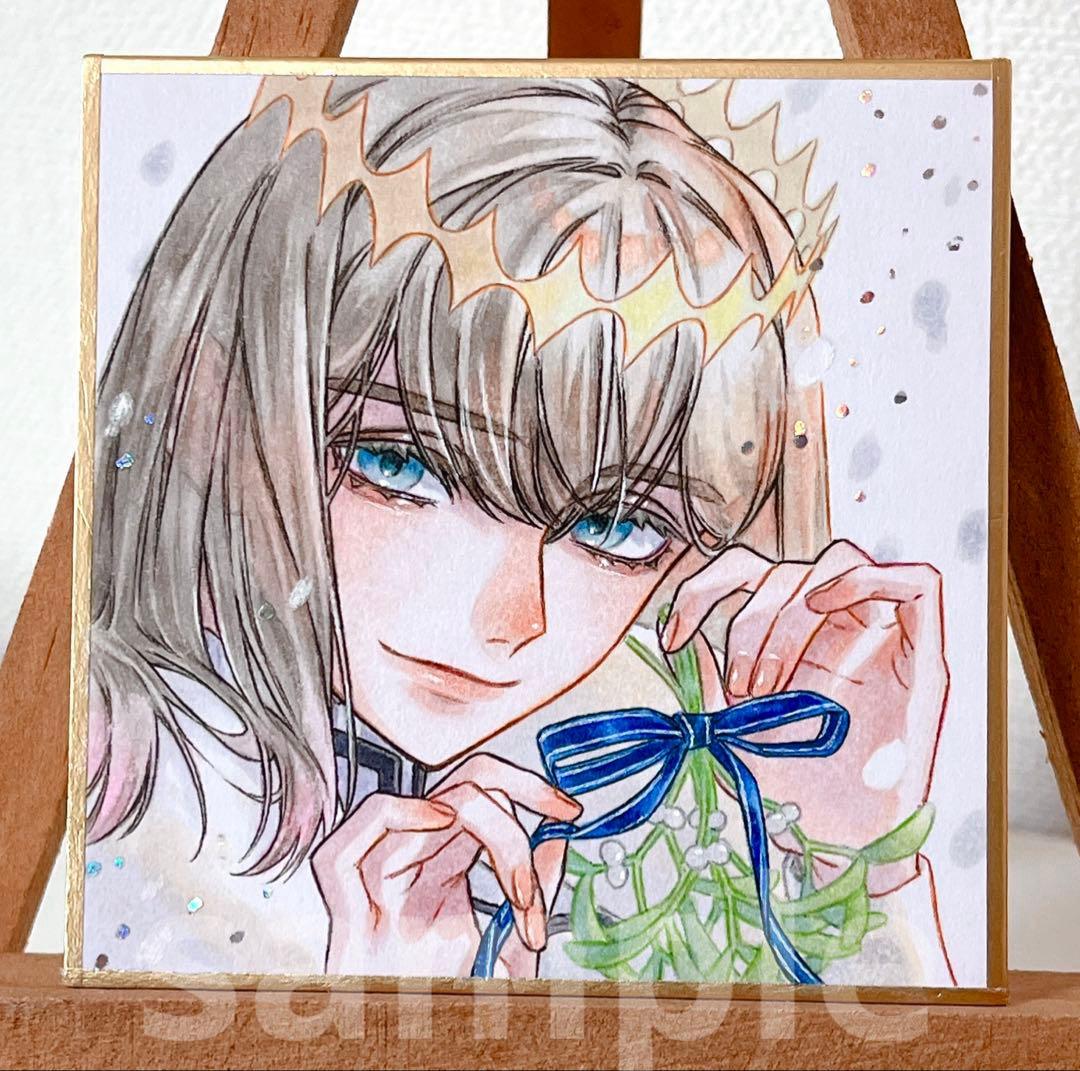 m*可様 ✴︎オベロン✴︎ 手描き　イラスト　色紙　アナログ