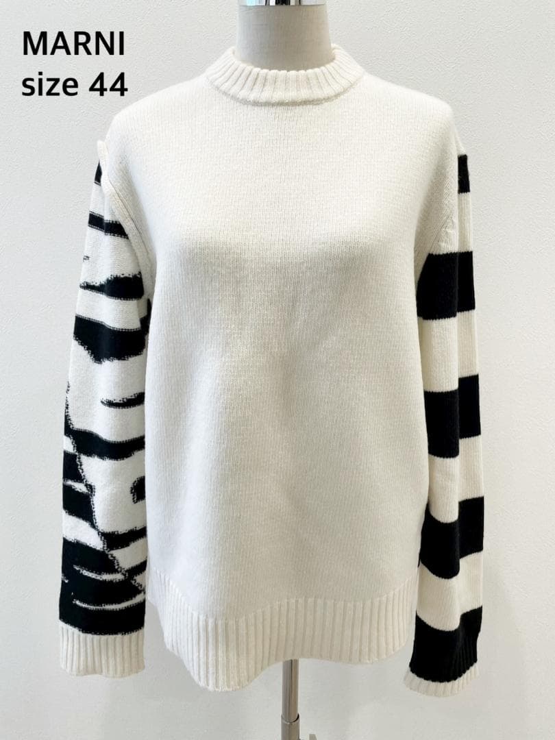 【美品】MARNI＊セーター・サイズ44 MARNI◇ニット・セーター/44/ウール/NVY/gcmg0084q0/カラー