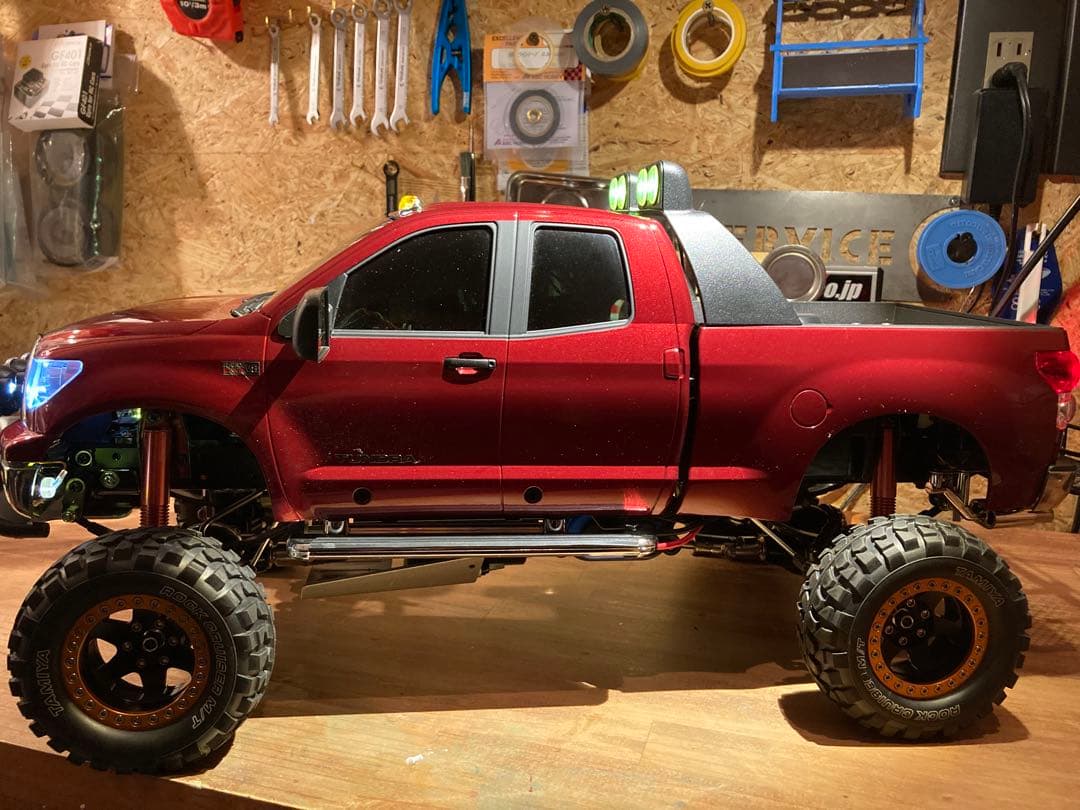 タミヤタンドラカスタム 実車北米トヨタカラー3Q3ウレタン塗装INJORA