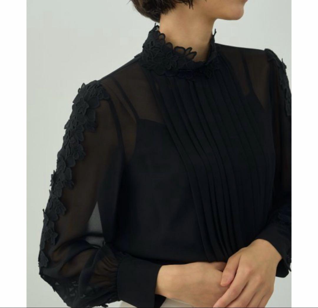 アナイ シフォンレースパフスリーブブラウス ブラウス フォーマル