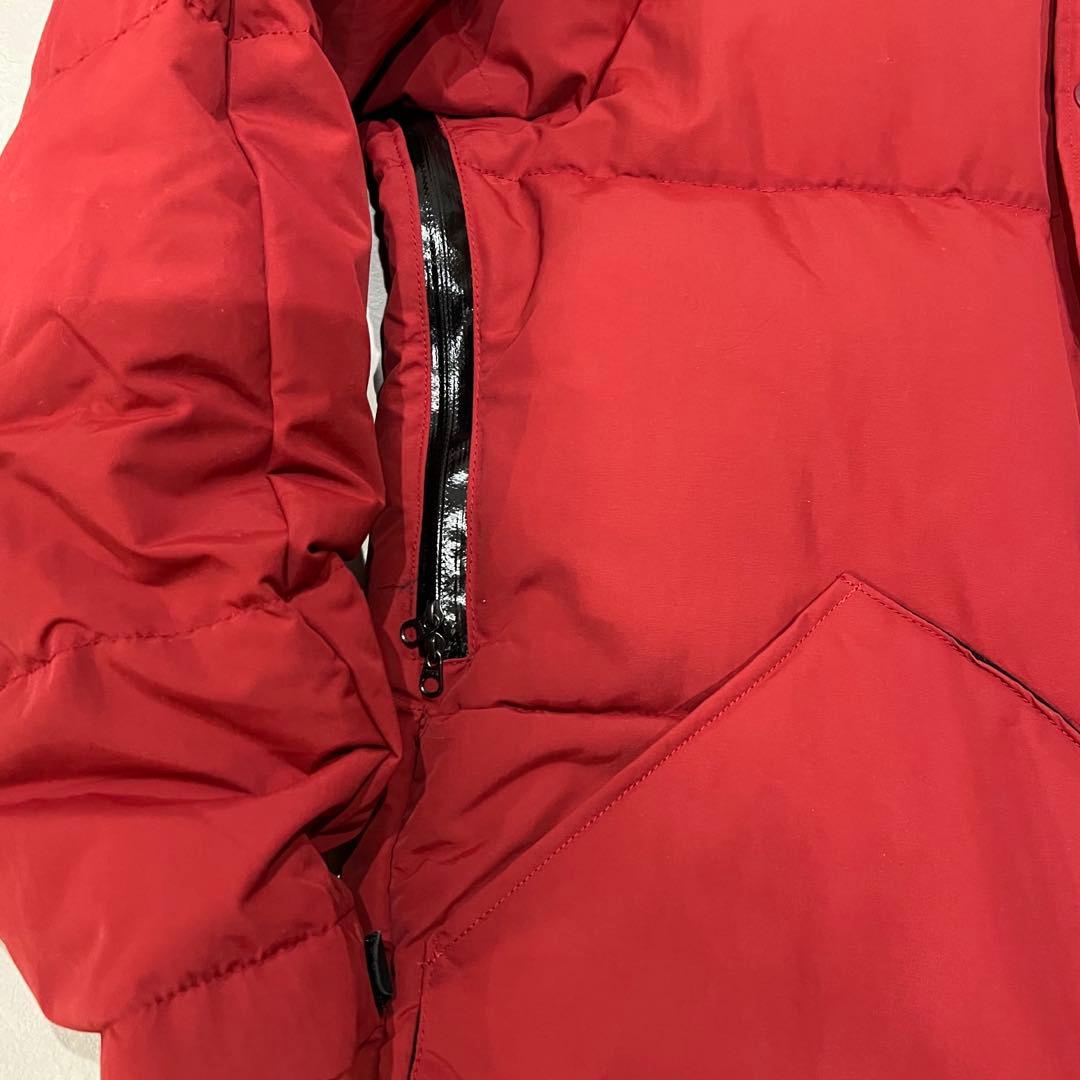 NANGA 日本製 旧ロゴ フードダウン L レッド オンライン ストア