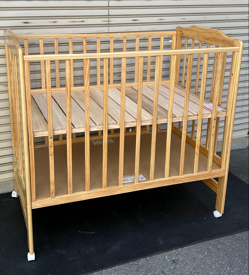 引取・配達】カトージ ハイシートベビーベッド（ナチュラル） 尼崎